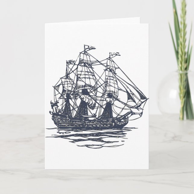 Nautical Ship Card (Front)