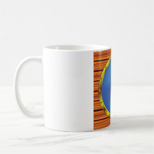 Nautical Ship Porthole Window with Blue Water Coffee Mug