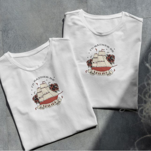 Nautical Ship Sailing Ocean T-Shirt (Creator Uploaded)