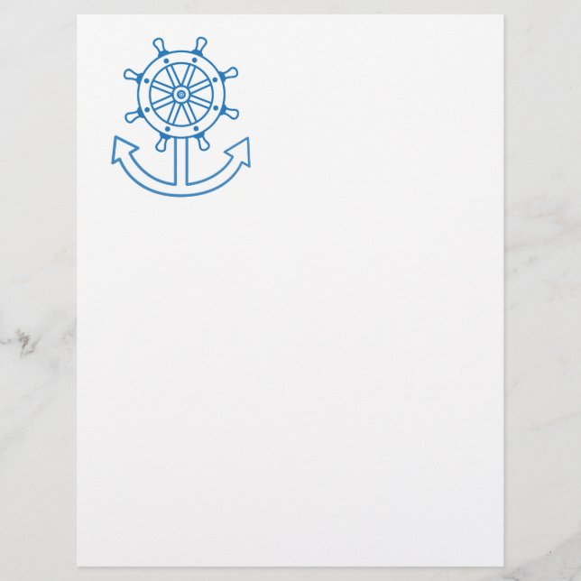 Nautical ship wheel and anchor flyer (Front)