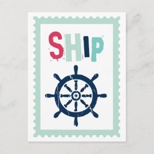 Nautical Ship Wheel Postcard