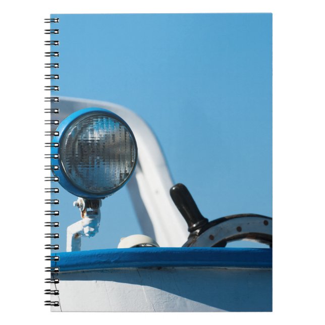 Nautical ship wheel sailboat notebook (Front)