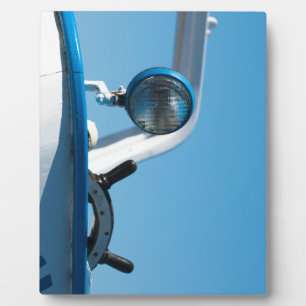 Nautical ship wheel sailboat plaque