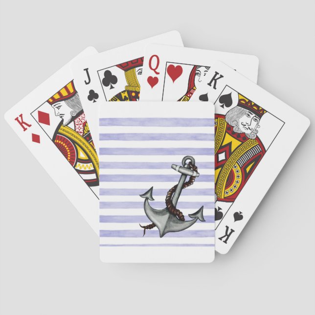 Nautical Ship's Anchor Playing Cards (Back)