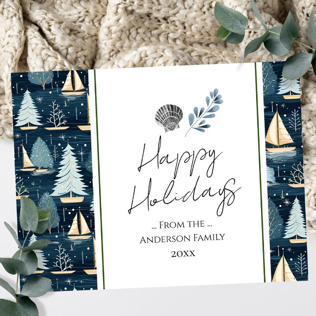 Nautical Ships Christmas Greetings  Postcard (Creator Uploaded)