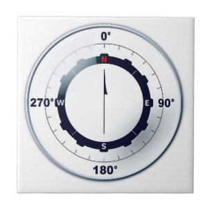Nautical Ships Compass  Tile
