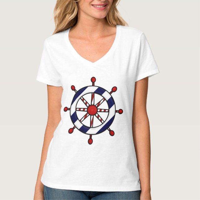 Nautical Ship's Wheel T-shirt (Front)