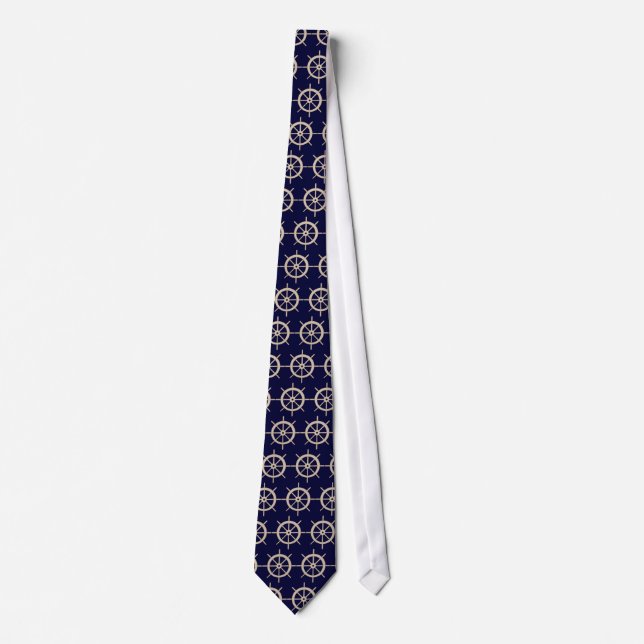 Nautical Ships Wheel tie (Front)