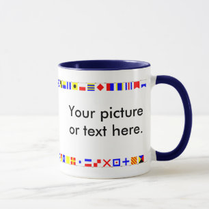 Nautical Signal Flag A to Z borders with toggles Mug