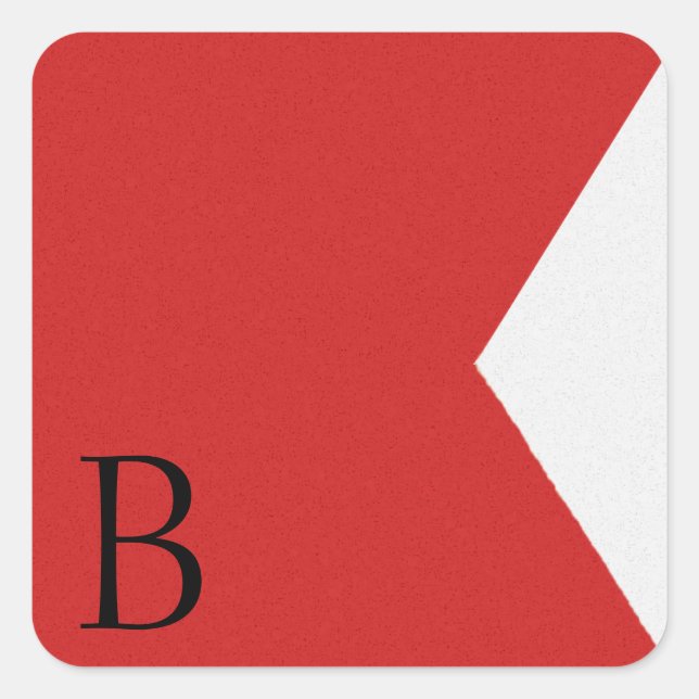 Nautical Signal Flag Alphabet Sticker (Front)