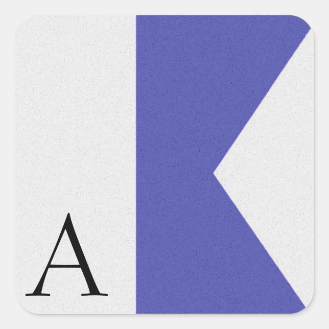 Nautical Signal Flag Alphabet Sticker (Front)
