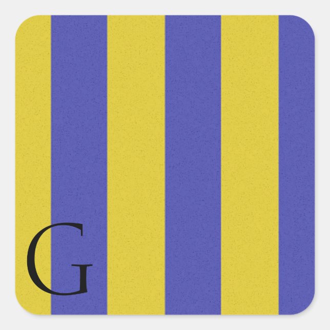 Nautical Signal Flag Alphabet Sticker G (Front)