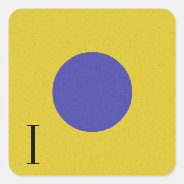 Nautical Signal Flag Alphabet Sticker I (Front)