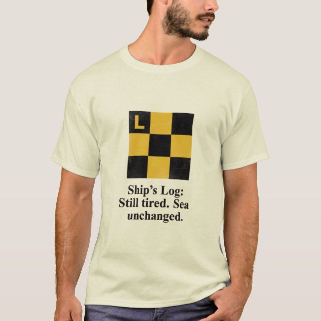 Nautical Signal Flag L T-Shirt | Funny Boater Gift (Front)
