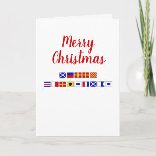 Nautical Signal Flag Merry Christmas Holiday Card