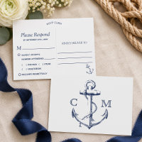 Nautical Sketch Anchor White Meal Choice RSVP