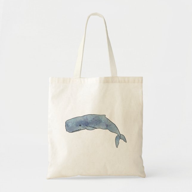 Nautical Sperm Whale  Tote Bag (Front)