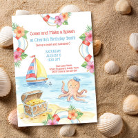 Nautical Splash Tropical Ocean Kids Birthday