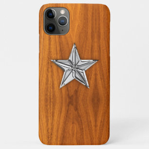 Nautical Star on Teak Veneer Style Case-Mate iPhone Case