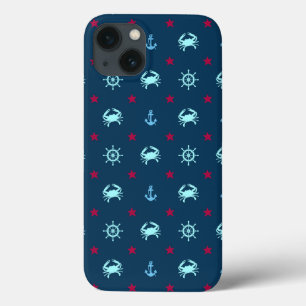 Nautical Star Pattern iPhone 13 Case