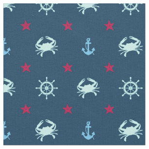 Nautical Star Pattern Fabric