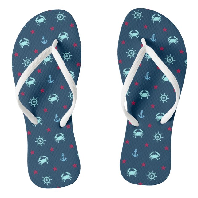 Nautical Star Pattern Jandals (Footbed)