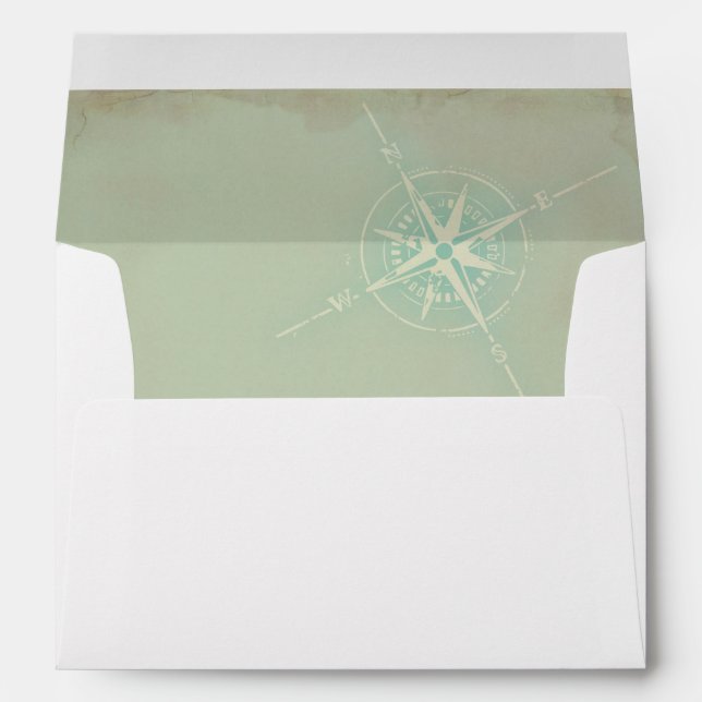 Nautical Star Wedding Invitation Envelope (Back (Bottom))