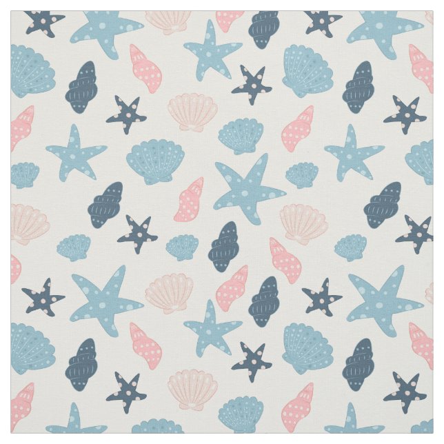 Nautical Starfish Fabric (Swatch)