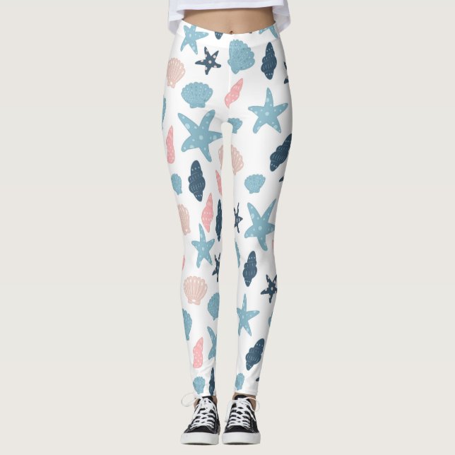 Nautical Starfish Leggings (Front)