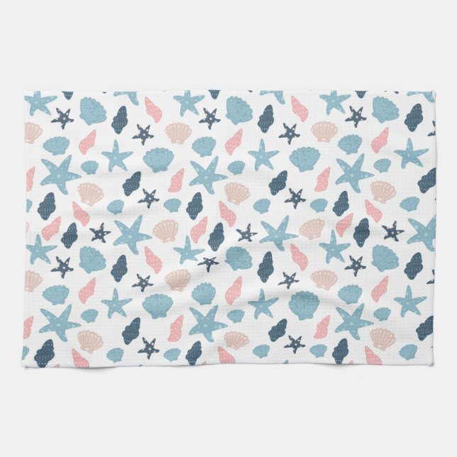 Nautical Starfish Tea Towel (Horizontal)