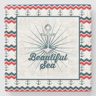 Nautical  stone coaster