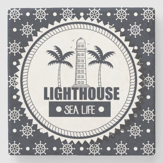 Nautical  stone coaster (Front)