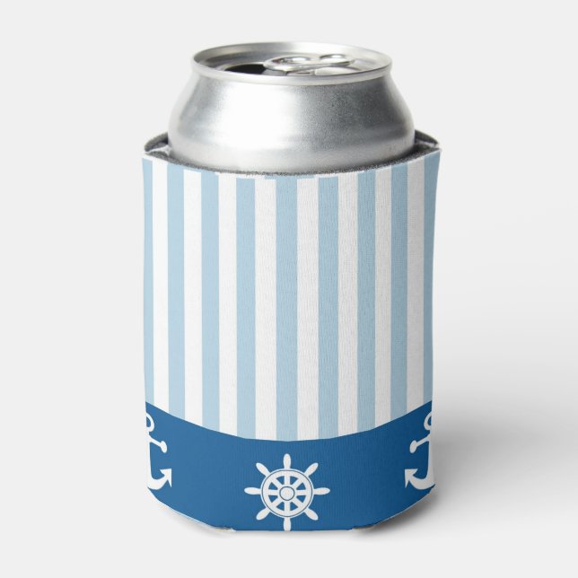 Nautical Stripes Can Cooler (Can Front)
