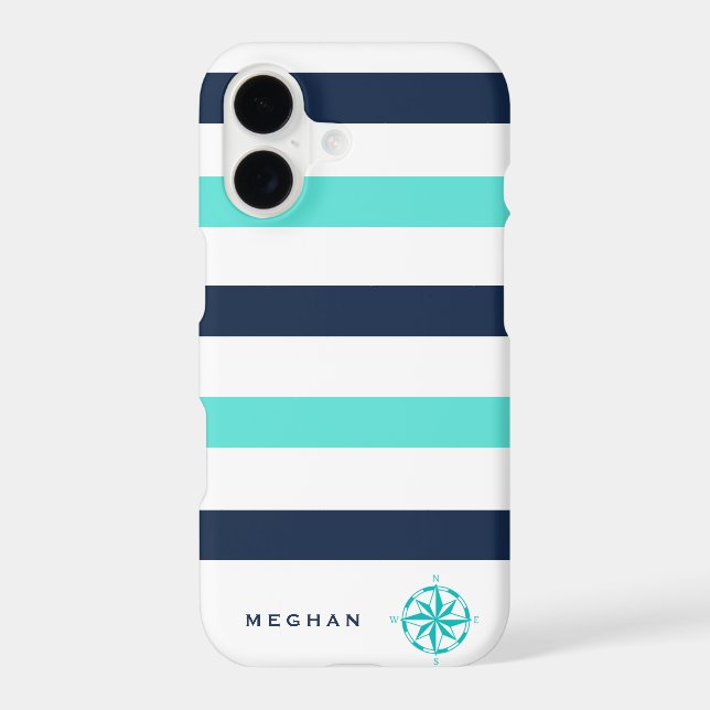 nautical stripes compass monogram (Back)