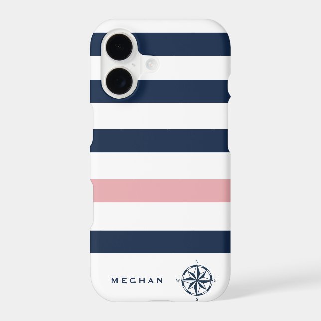 nautical stripes compass monogram (Back)
