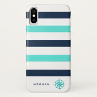 nautical stripes compass monogram