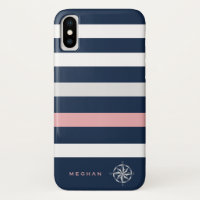 nautical stripes compass monogram