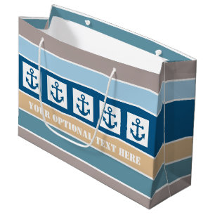 Nautical Stripes custom gift bag