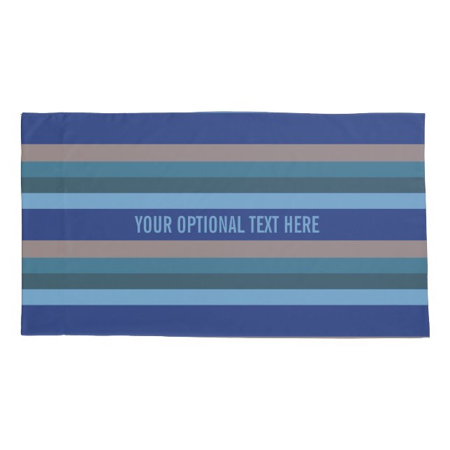 Nautical Stripes custom pillowcases (Back)