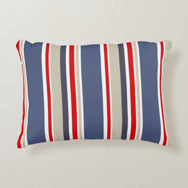 Nautical Stripes Decorative Cushion (Front)