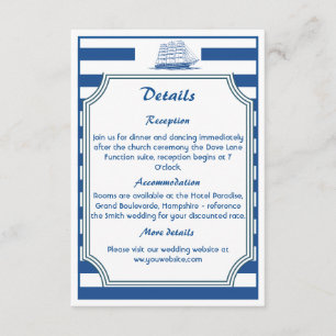 Nautical stripes - enclosure card