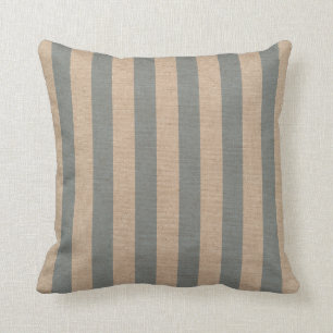 Nautical Stripes in Beach Blue 2 Cushion