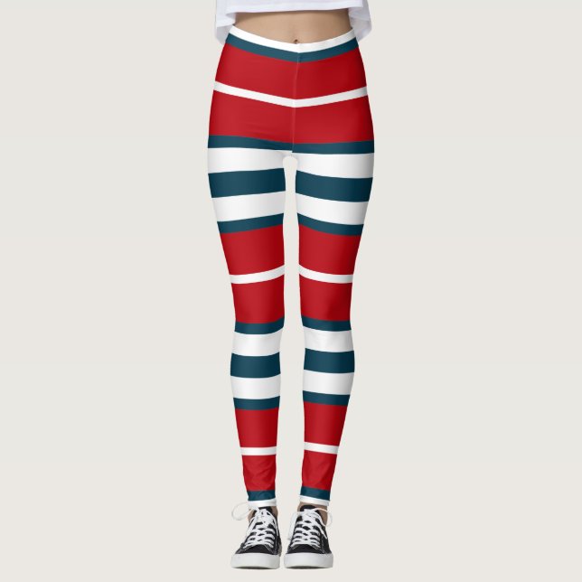 Nautical stripes leggings (Front)