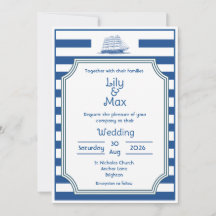 Nautical Stripes - Wedding invitation