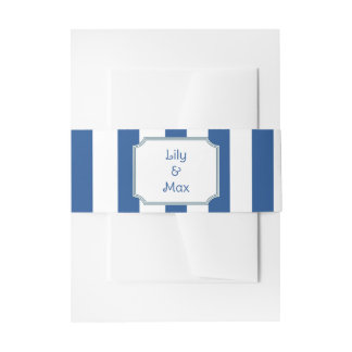 Nautical Stripes - Wedding invitation Belly Band