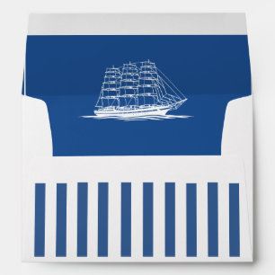 Nautical Stripes - Wedding invitation Envelope