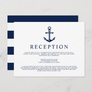 Nautical Style Anchor Reception Invitation