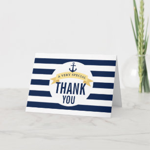 Nautical Style Theme Celebration Thank You Card