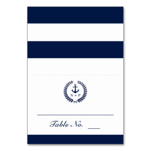 Nautical Style Wedding Table Escort Table Number