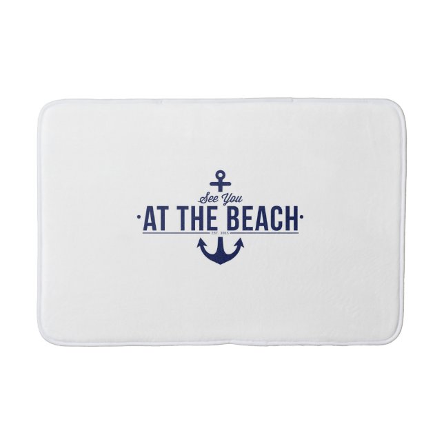 Nautical, stylish bath rug (Front)